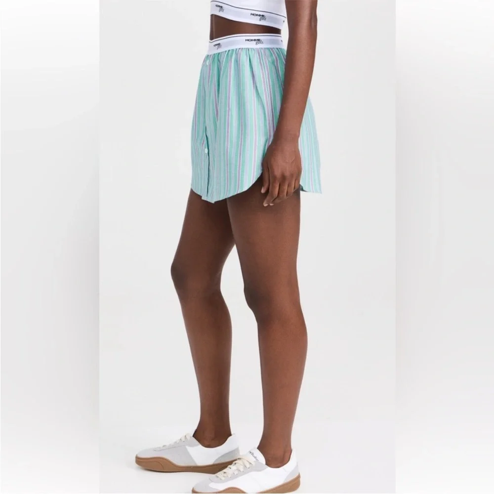 HOMMEGIRLS Shirttail Mini Skirt. Size M.BNWT. MSRP $195.